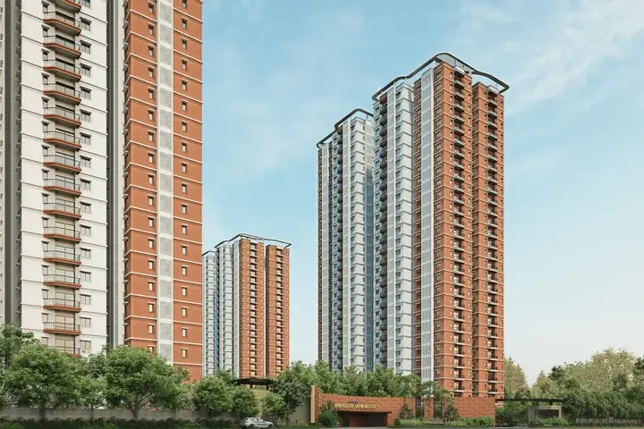 Aparna WonderWoods towers above the trees